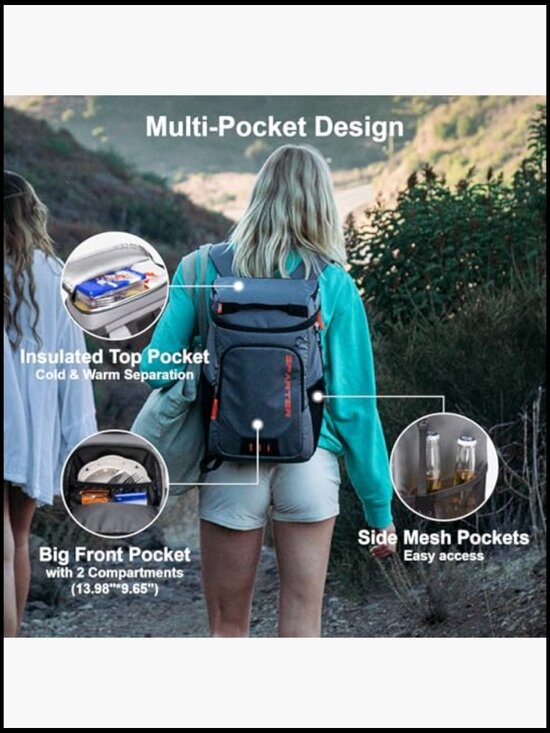 Insulated Backpack Cooler Leak Proof Lightweight Thermal Bag Camping Beach main image 5